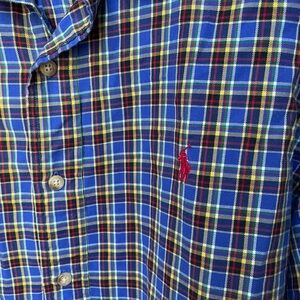 Polo by Ralph Lauren Men's Blue Plaid Shirt
